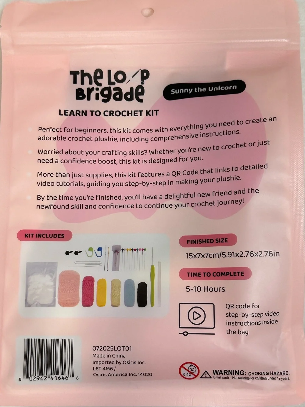 The Loop Brigade Sunny The Unicorn Learn To Crochet Kit For Beginners